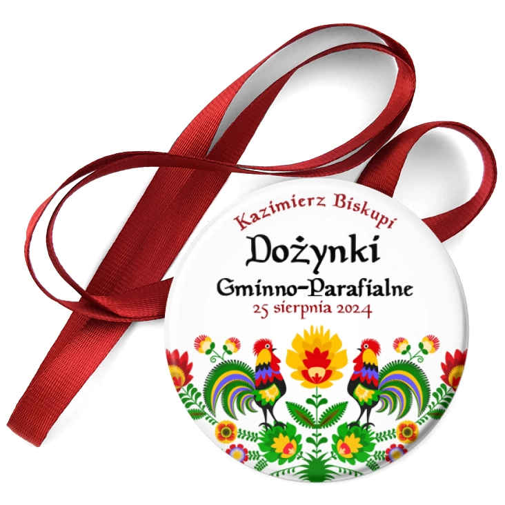 przypinka medal Dożynki Gminno-Parafialne Kazimierz Biskupi 2024