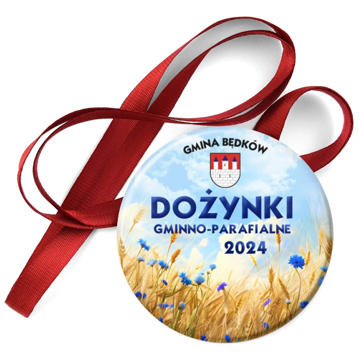 przypinka medal Dożynki gminno-parafialne w gminie Będków 2024