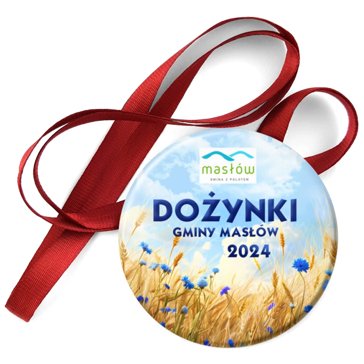 przypinka medal Dożynki Gminy Masłów 2024