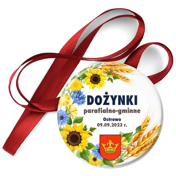 przypinka medal Dożynki parafialno-gminne Ostrowo 2023
