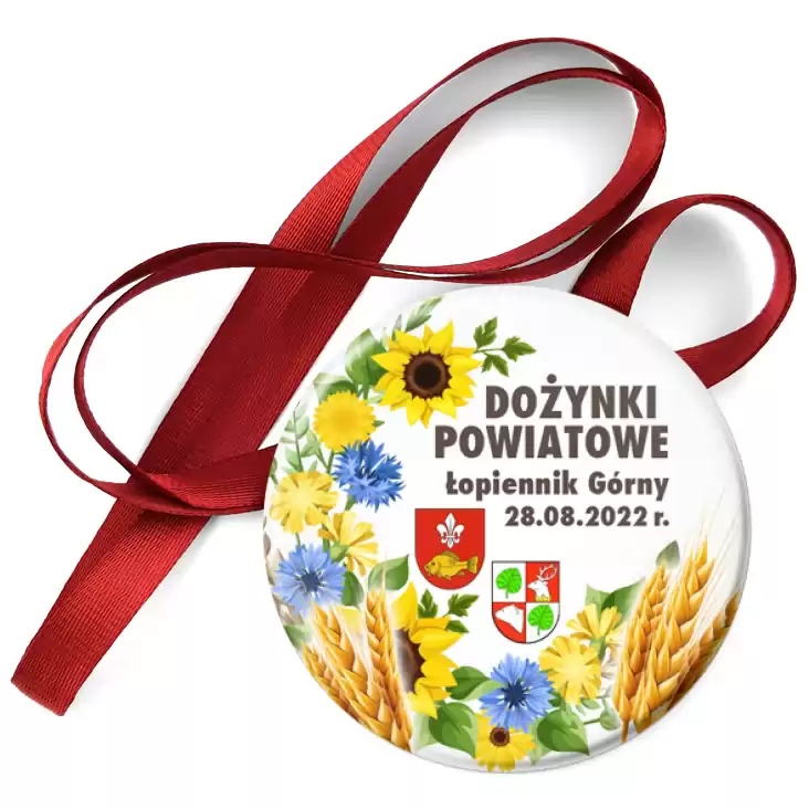 przypinka medal Dożynki Powiatowe Łopiennik Górny 2022