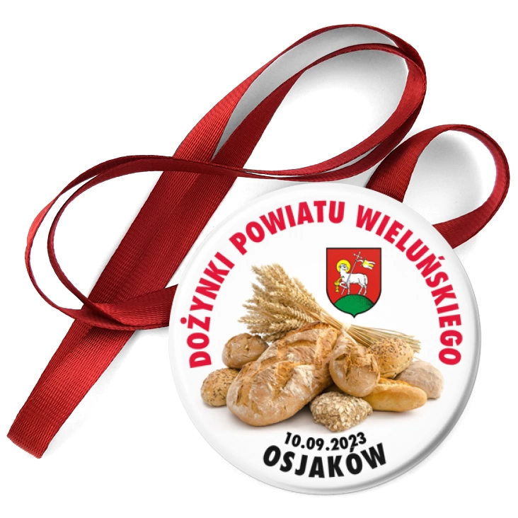przypinka medal Dożynki Powiatowe Osjaków 2023