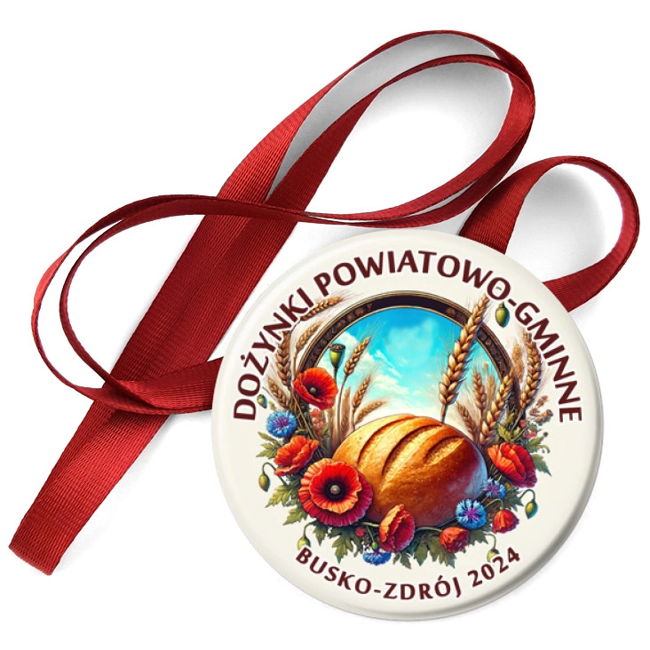 przypinka medal Dożynki powiatowo-gminne Busko Zdrój 2024