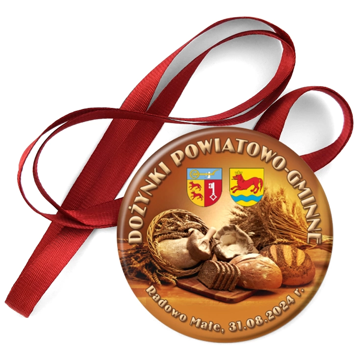 przypinka medal Dożynki powiatowo-gminne Radowo Małe 2024