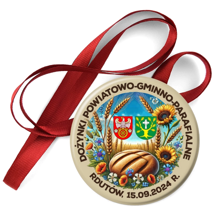 przypinka medal Dożynki powiatowo-gminno-parafialne Rdutów 2024