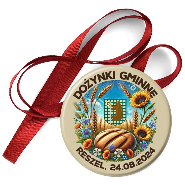 przypinka medal Dożynki Reszel 2024