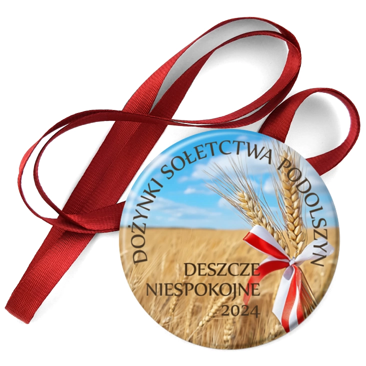 przypinka medal Dożynki Sołectwa Podolszyn 2024