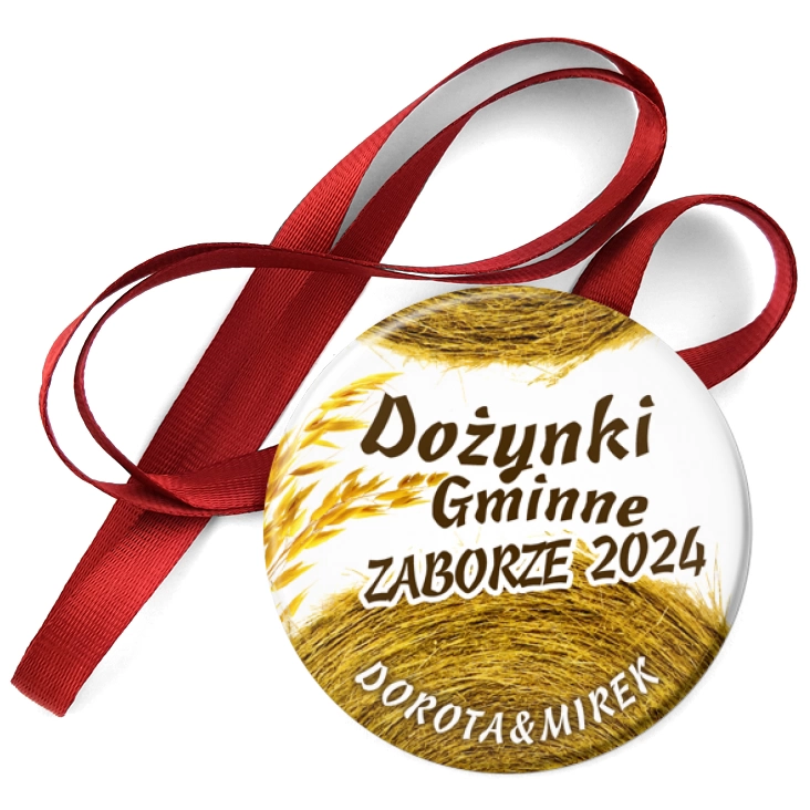 przypinka medal Dożynki Zaborze 2024