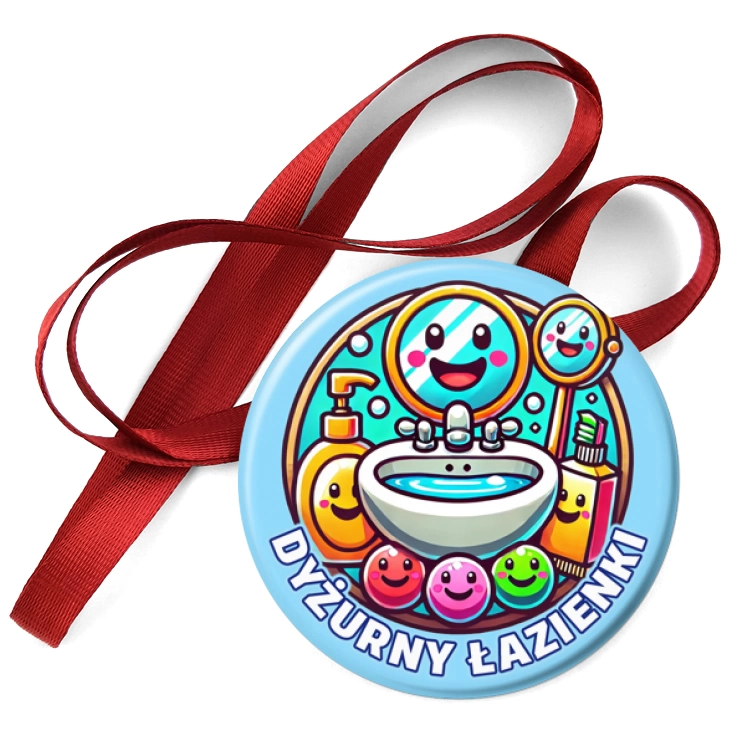 przypinka medal Dyżurny Łazienki umywalka
