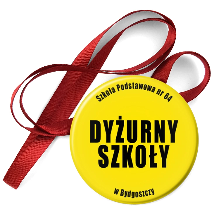 przypinka medal Dyżurny Szkoły Szkoła Podstawowa Nr 64 w Bydgoszczy