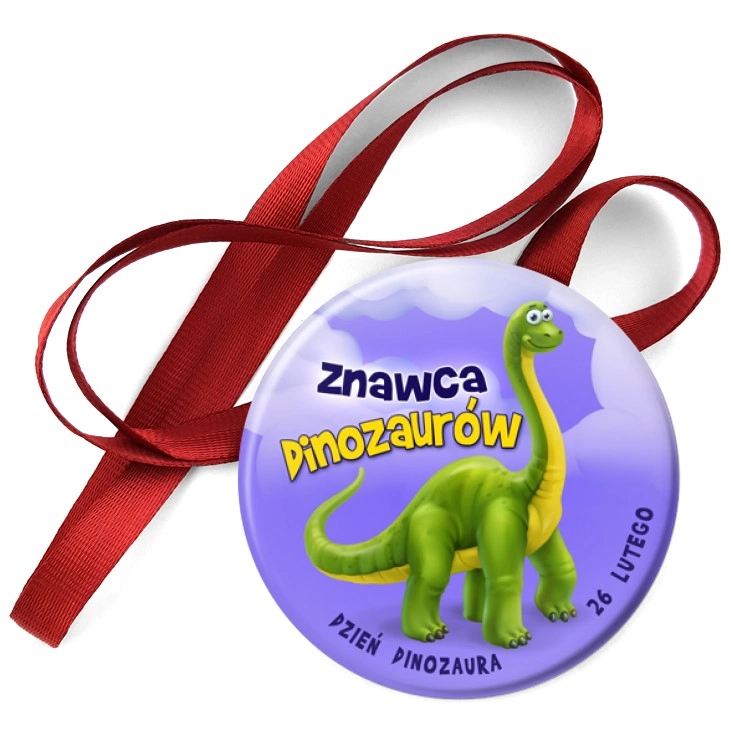 przypinka medal Znawca Dinozaurów