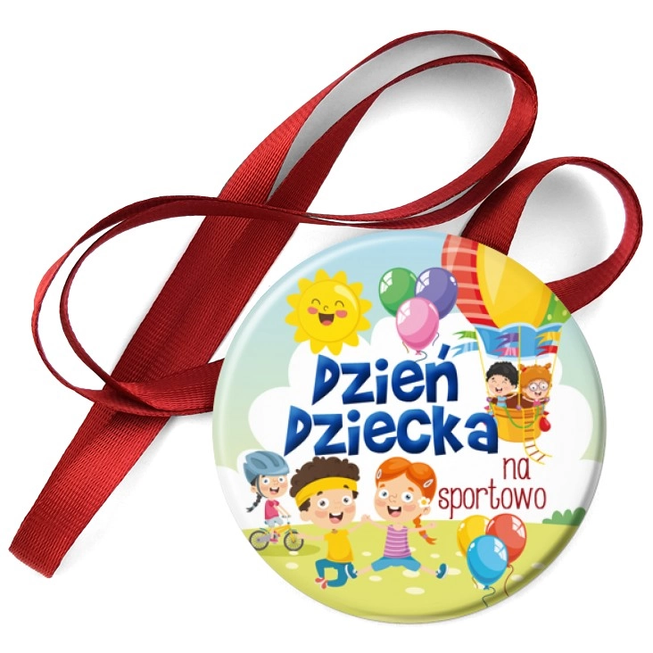 przypinka medal Dzień Dziecka na sportowo