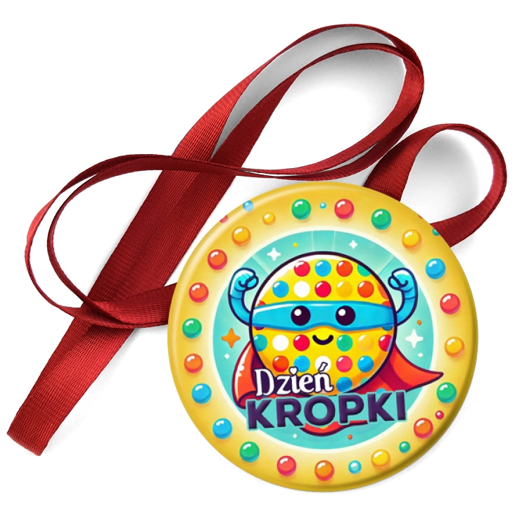 przypinka medal Dzień Kropki Kropka superbohaterka