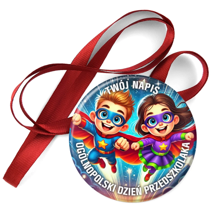 przypinka medal Dzień Przedszkolaka Superbohater i Superbohaterka