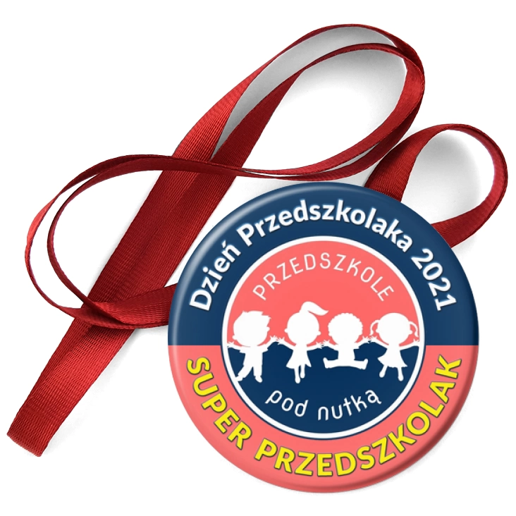 przypinka medal Dzień Przedszkolaka w Przedszkolu pod nutką