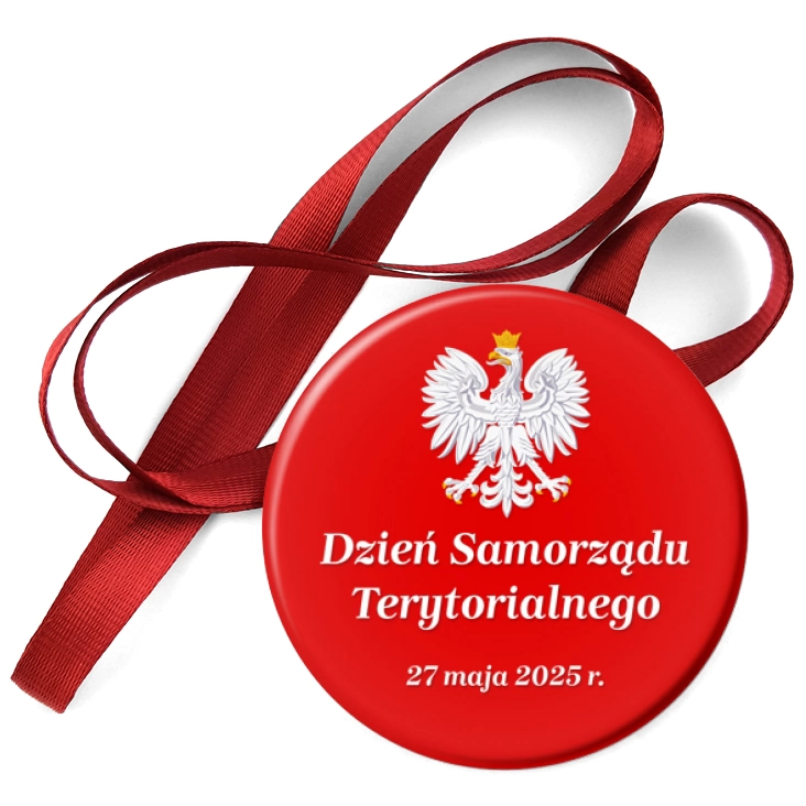 przypinka medal Dzień Samorządu Terytorialnego z orłem