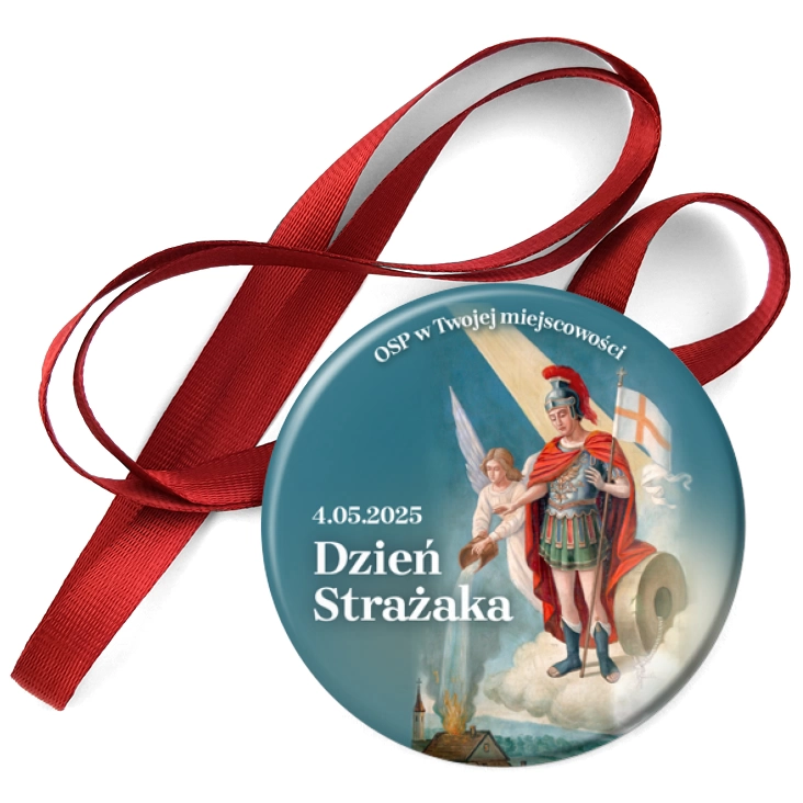 przypinka medal Dzień Strażaka 4 maja św. Florian