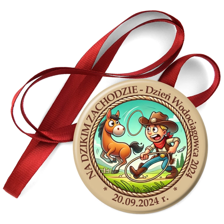 przypinka medal Dzień Wodociągowca na dzikim zachodzie