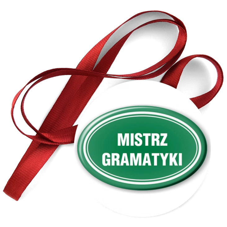 przypinka medal Mistrz gramatyki