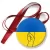 Przypinka medal Flaga Ukraina Victoria