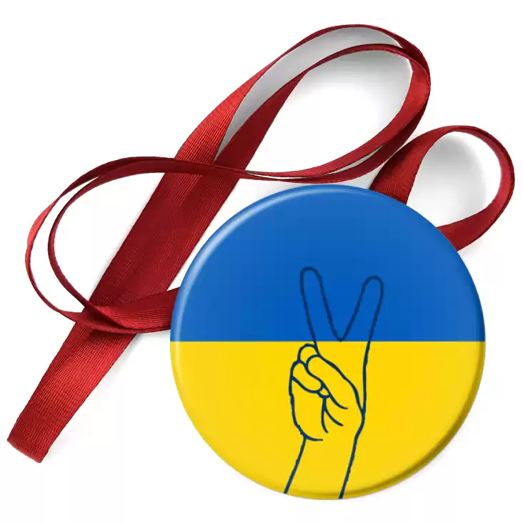 przypinka medal Flaga Ukraina Victoria