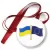 Przypinka medal Flagi Ukraina Unia Europejska
