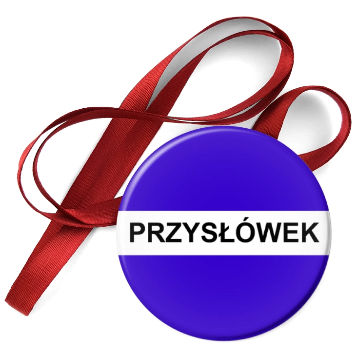 przypinka medal Gramatyka przysłówek