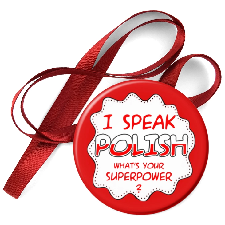 przypinka medal I can speak polish