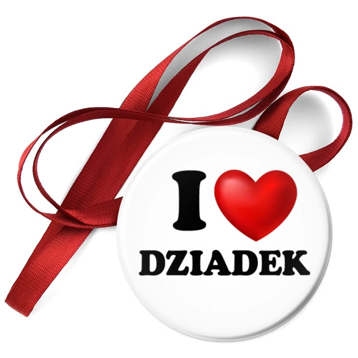 przypinka medal I love dziadek