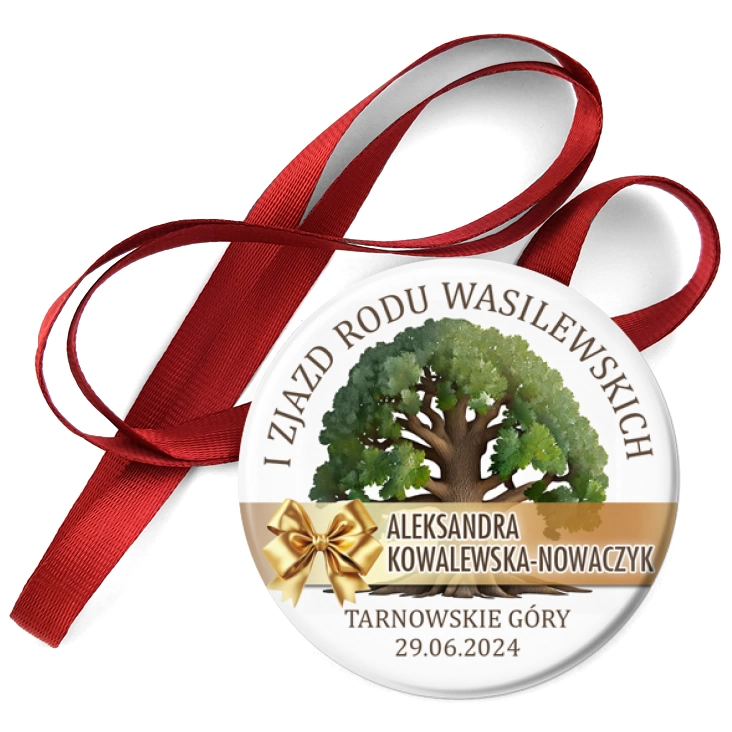 przypinka medal I Zjazd Rodu Wasilewskich
