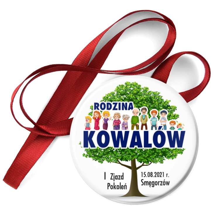 przypinka medal I zjazd rodziny Kowalów