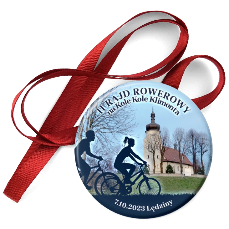 przypinka medal II Rajd Rowerowy na Kole Kole Klimonta 2023