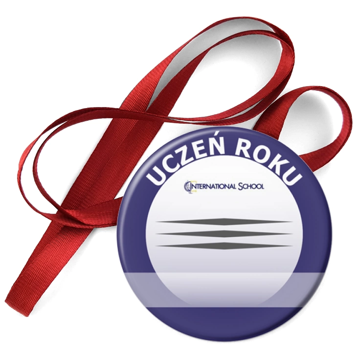 przypinka medal International School - Uczeń roku
