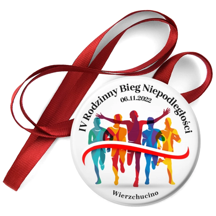 przypinka medal IV Rodzinny Bieg Niepodległości Wierzchucino 2022
