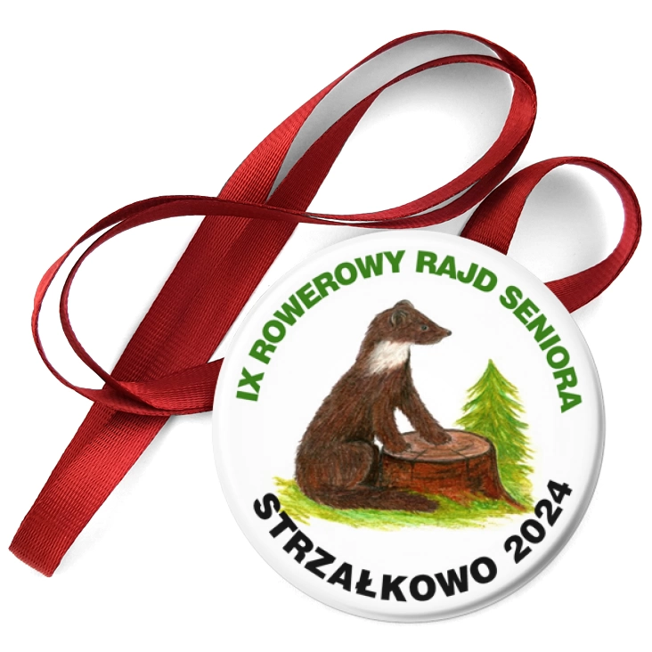 przypinka medal IX Rowerowy Rajd Seniora Strzałkowo 2024