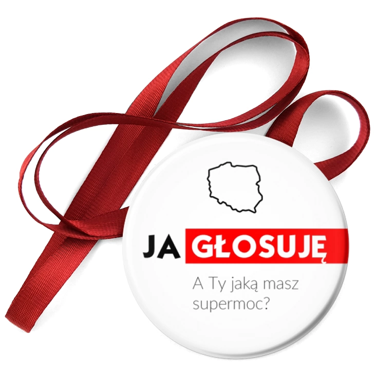 przypinka medal Ja głosuję