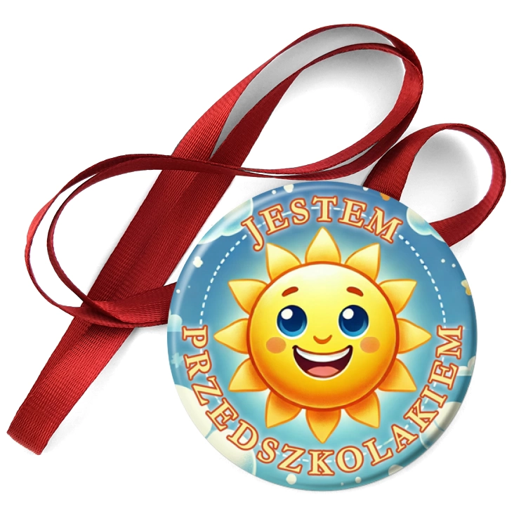 przypinka medal Jestem przedszkolakiem słoneczko