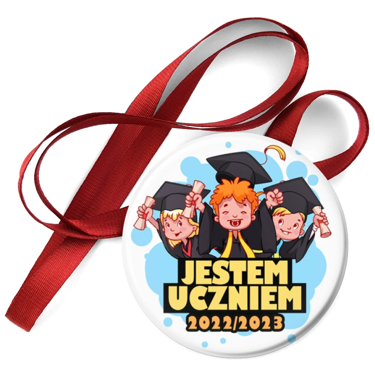 przypinka medal Jestem Uczniem trójka z biretami