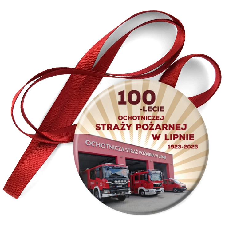przypinka medal Jubileusz 100 lat OSP w Lipnie
