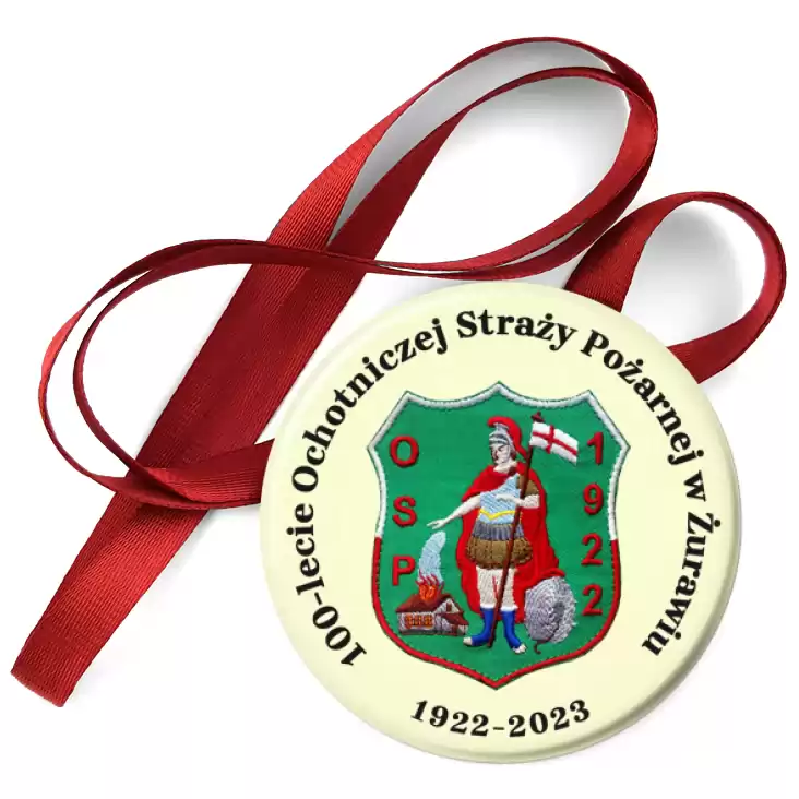 przypinka medal Jubileusz 100-lecie OSP w Żurawie
