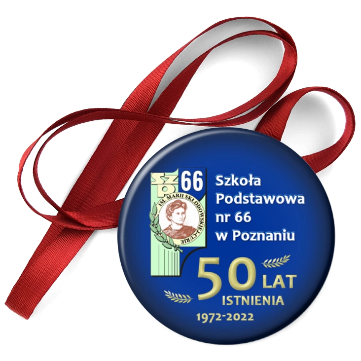 przypinka medal Jubileusz 50-lecia istnienia SP 66 w Poznaniu