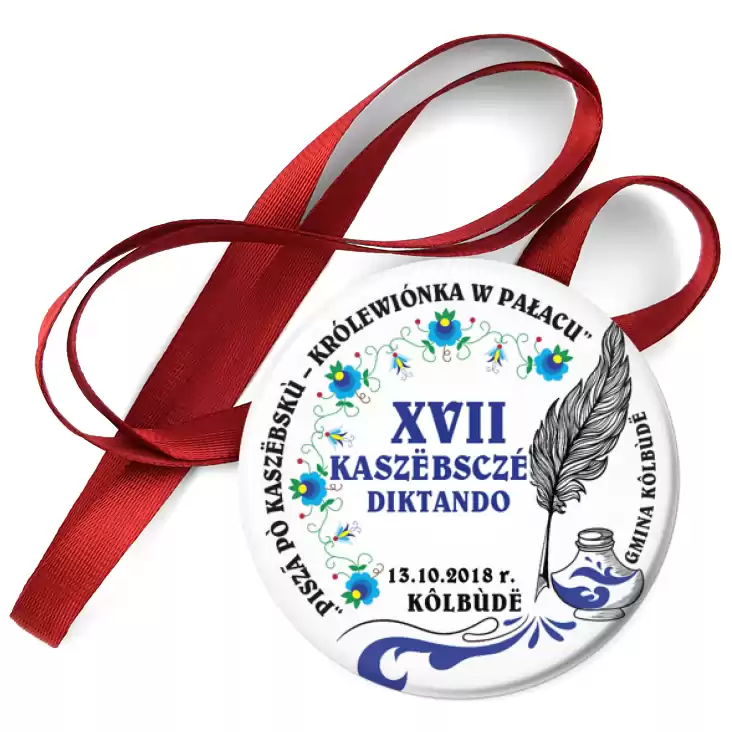 przypinka medal Kaszubskie Dyktando 2018