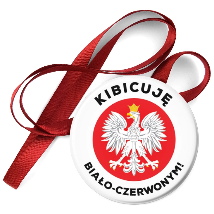 przypinka medal Kibicuję biało-czerwonym