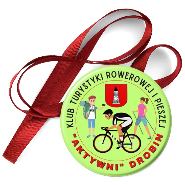 przypinka medal Klub Turystyki Rowerowej i Pieszej Aktywni Drobin