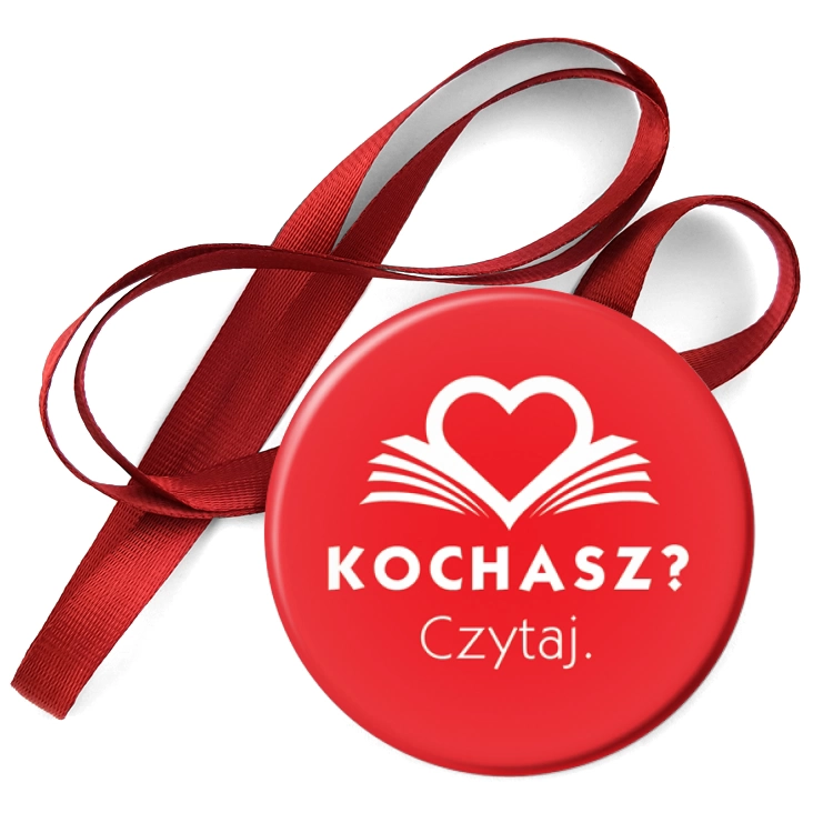 przypinka medal Kochasz? Czytaj