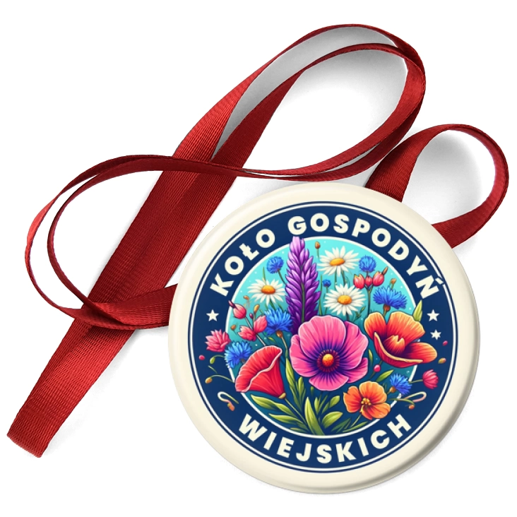 przypinka medal Koło Gospodyń Wiejskich maciejki i maki