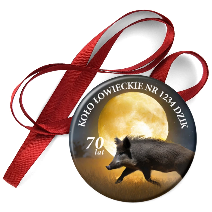 przypinka medal Koło Łowieckie Dzik Jubileusz