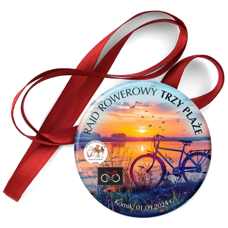 przypinka medal Kórnickie Bractwo Rowerowe Rajd Trzy Plaże