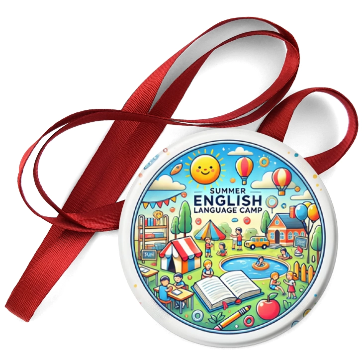 przypinka medal Letni obóz języka angielskiego