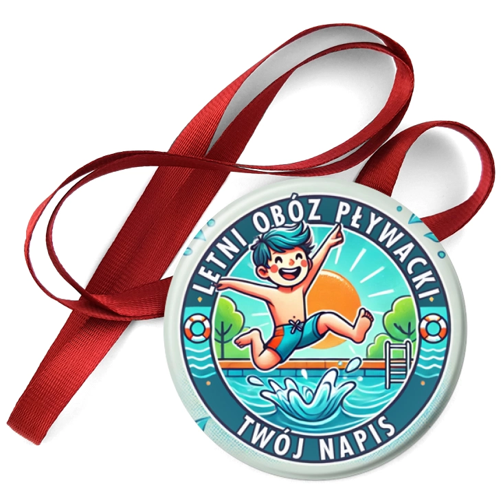 przypinka medal Letni obóz pływacki